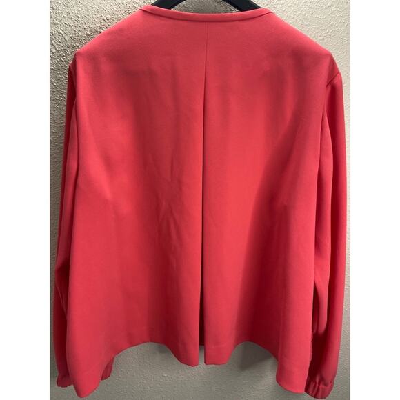 Rachel Roy Women Salmon Full Zip Minimalist Style Swing Jacket/Cardigan Size XXL - Picture 8 of 10